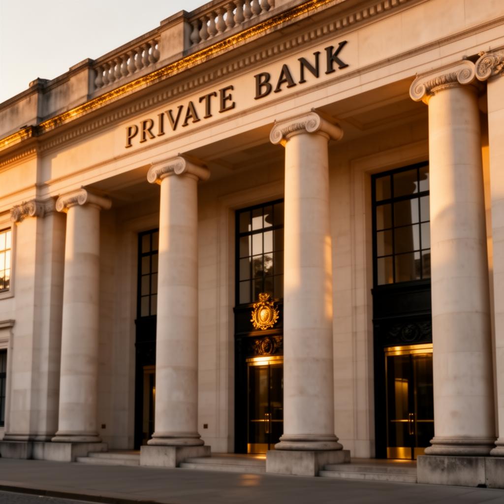 The columned stone facade of the Meridian Private building