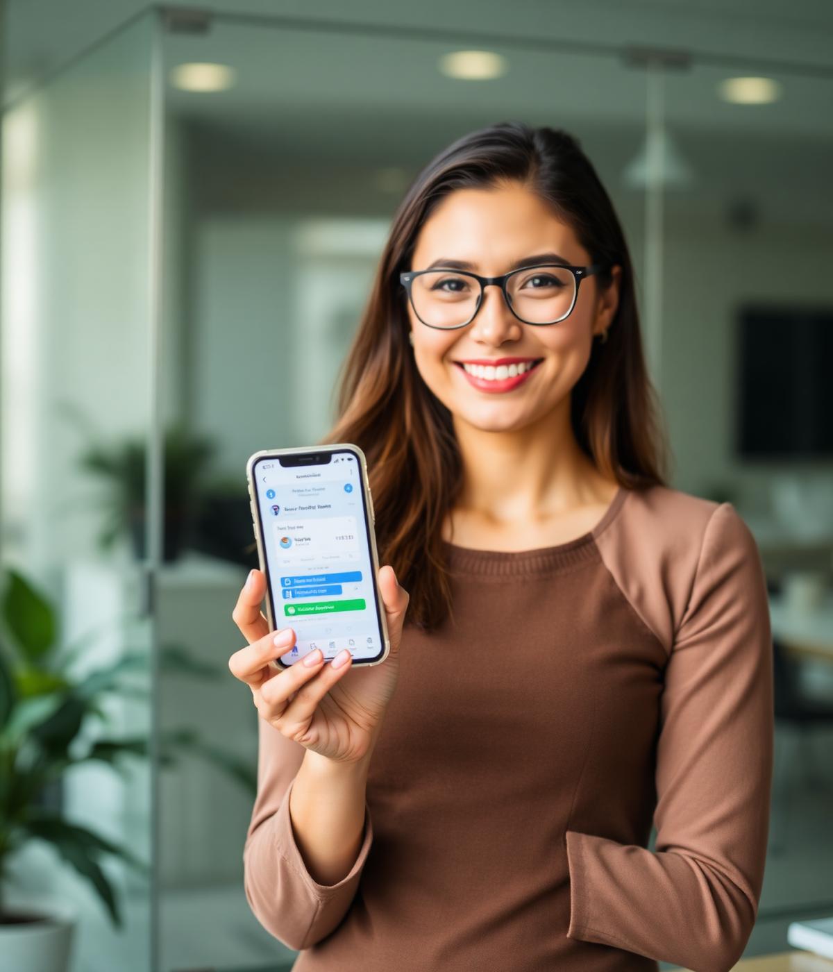 A business owner using Meridian mobile banking